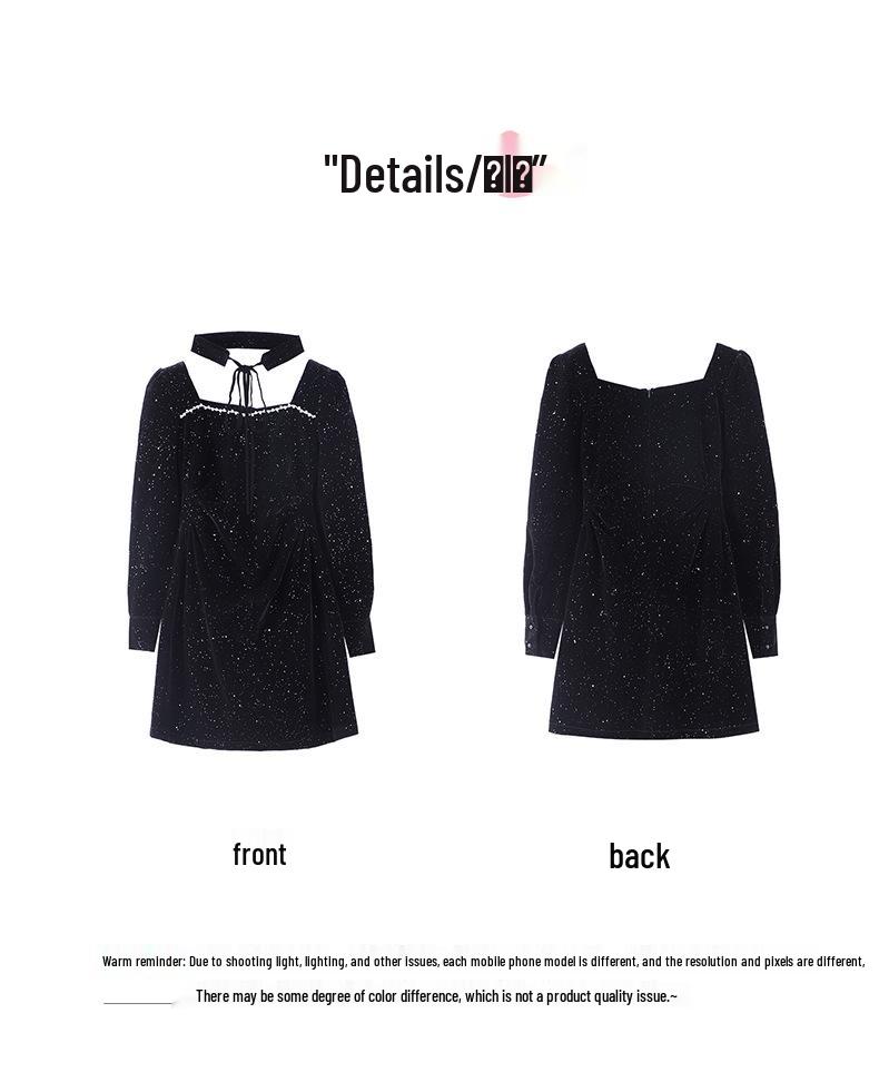 2025 Spring Korean Trend Square Neck Slimming Casual Plus Size Dress for Women