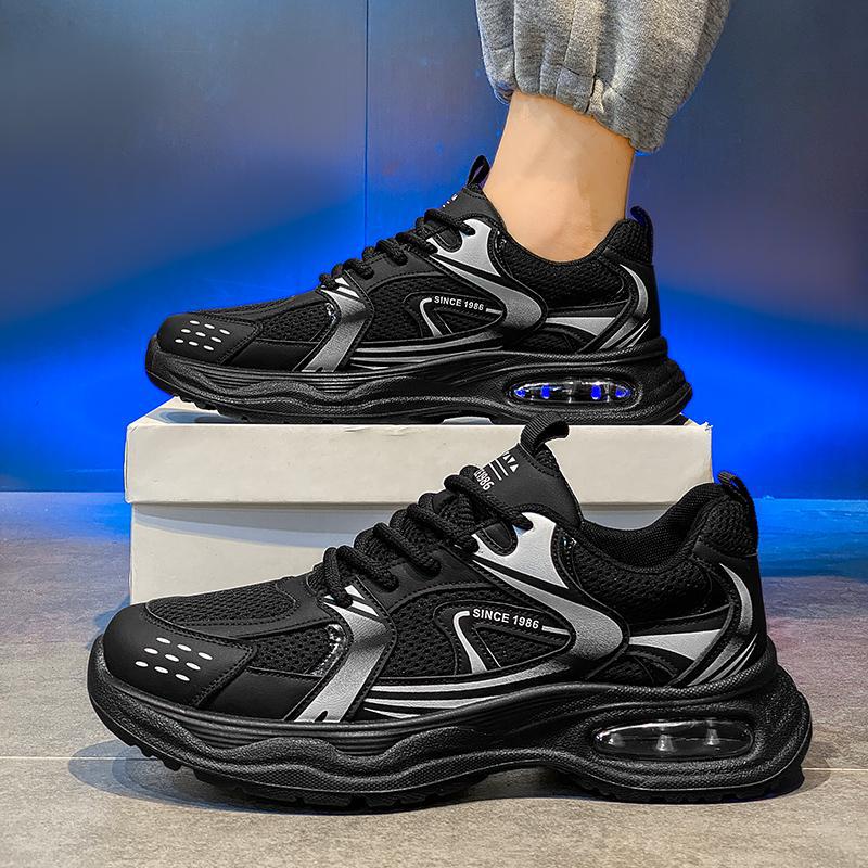2025 Autumn Men's Shoes Sports Trend Fashion Versatile Sports Shoes Student Air Cushion Non-slip Casual Outdoor Running Shoes