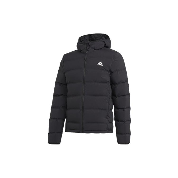 adidas Casual Sports hooded down Jacket Black Men s FT2521 S
