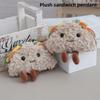 Realistic Cute Sandwich Plush Keychain Toy With Pp Cotton Filling For Kids Gift