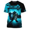 Custom Name 3D Print Diver T Shirts Tops Summer Short Sleeve Casual Scuba Diving Tshirt for Men Clothes Mens Shirts