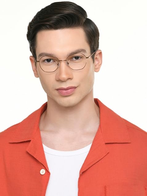 LENSKART BLU | Zero Power Blue Cut Computer Glasses | Anti Glare, Lightweight & Blocks Harmful Rays | UV Protection Specs | Brown | Men & Women |