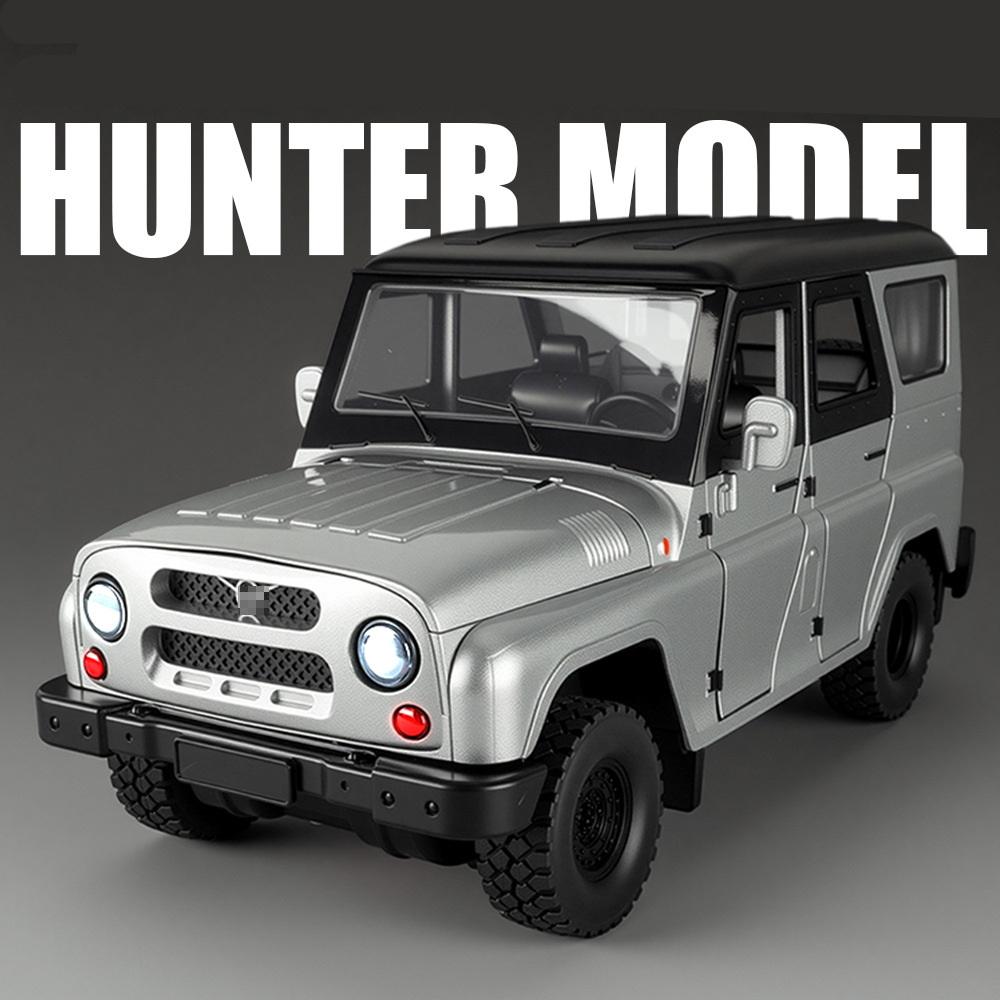 Linyi Toy Car Light 1/18 Uaz Hunter Suv Alloy Car Model Diecasts Metal Classic Off-Road Vehicles Car Model Simulation Sound And Kids Toys Gift