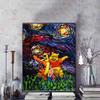 Diamond Painting Set Winnie The Pooh Oil Painting Style Art Painting Embroidery Wall Decoration Craft DIY Set, Gift Handmade Crystal 5D Diamond