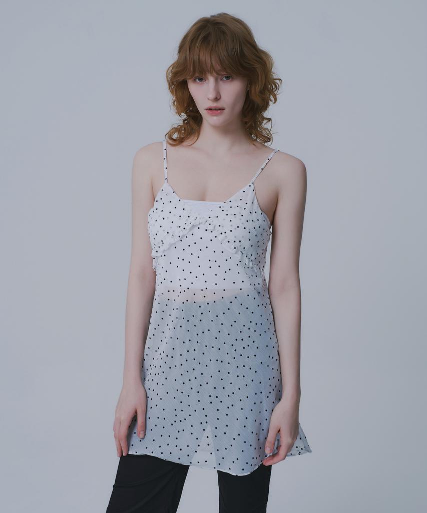 War For Woman Whd-01 Dot Frill Dress_Ivory