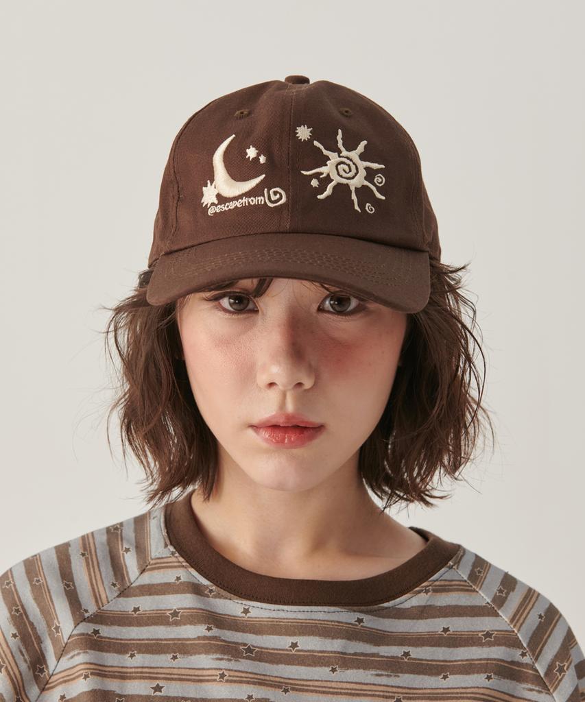 ESCAPEFROM Weather Icon Ball Cap Brown