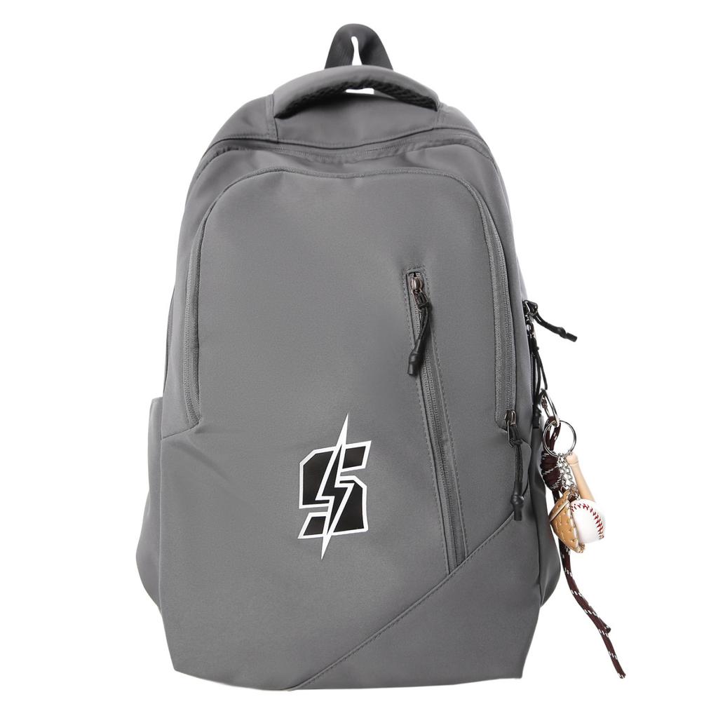 Schoolbag Junior High School Student Schoolbag Male Black Large-capacity Backpack College Student Simple Versatile Travel Backpack Class Computer Bag