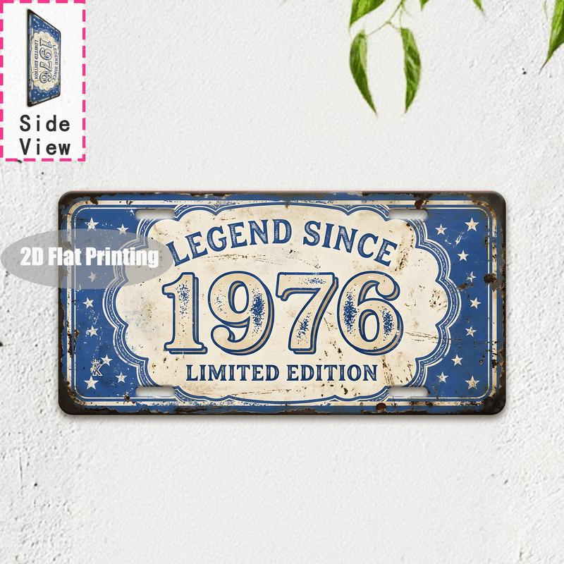 Tin Sign Vintage Durable Metal Plaque Wall Decor Home Office Bar Man Cave Retro City Year Music Themed License Plate Wall A