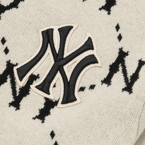 New MLB Old Flower Sweaters Unisex White 3AKCM0531-50CRS