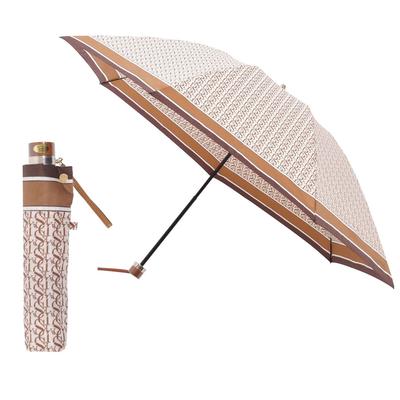 Moonbat Regen Faltbar Beige [Enten] Schirm, Schirm, Damen, Marke, Langlebig, Pendeln, Schule, Köperbindung, Monogramm, Allover-Muster, 21-125-11276-02,