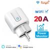 Tuya Wifi Smart Socket EU16A/20A Smart Plug With Power Monitoring Smart Life APP Remote Control Support Google Assistant Alex