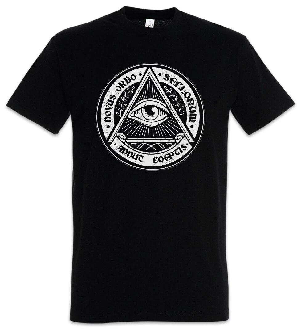 Illuminati Eye Herren T-Shirt Illuminaten Freimaurer Society Auge Loge Lodge XL