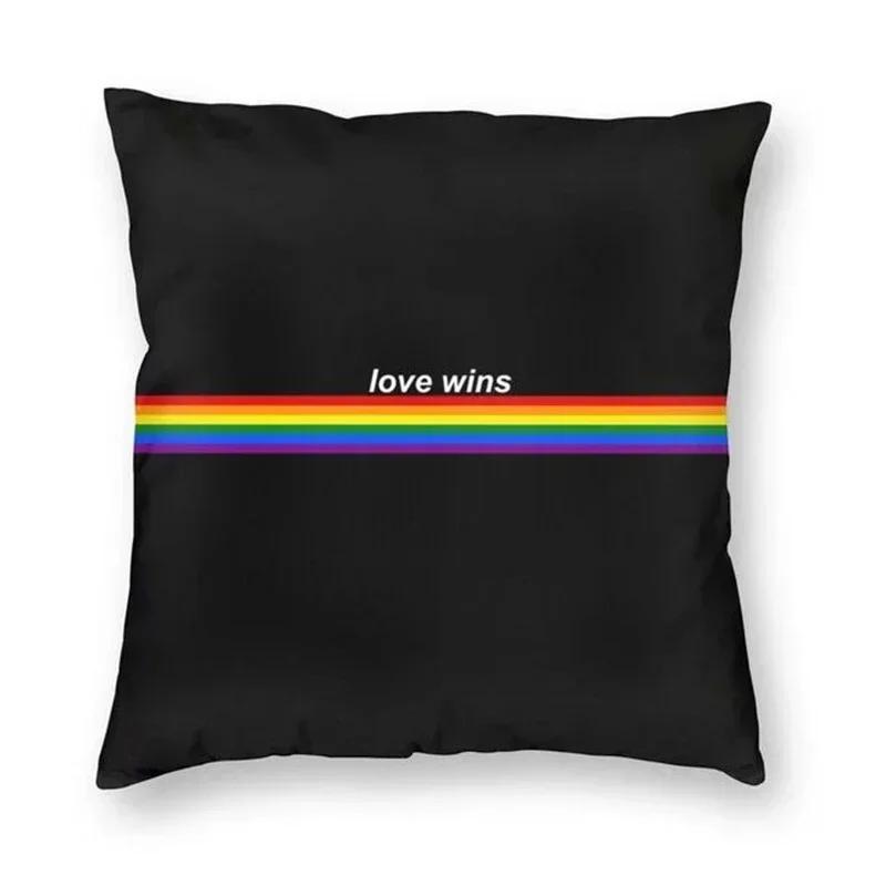 Rainbow Bear Paw LGBT Print Pillow Cover Gay Pride Rainbow Flag Cushion Cover  for Living Room Home Decor
