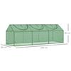 Mini Kas Draagbare Bloempot Groente Kweekkas voor Tuin met Ritsbare Ramen, 180 x 60 x 60 cm, Groen