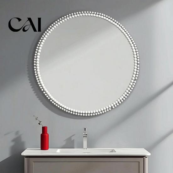 Decorative Mirror Border Strip Flexible Wall Molding Trim, Easy Peel And Stick Self-Adhesive Molding, 3D DIY Furniture Edge Guard Beaded Design