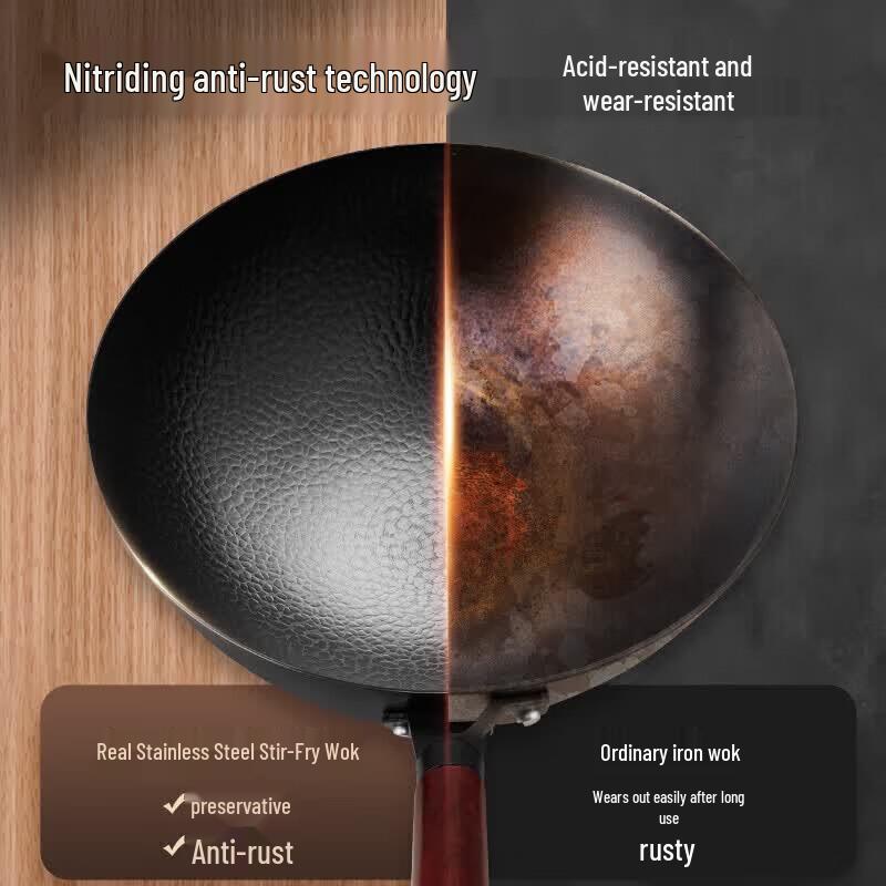 SUPOR 30cm Hammered Cast Iron Wok
