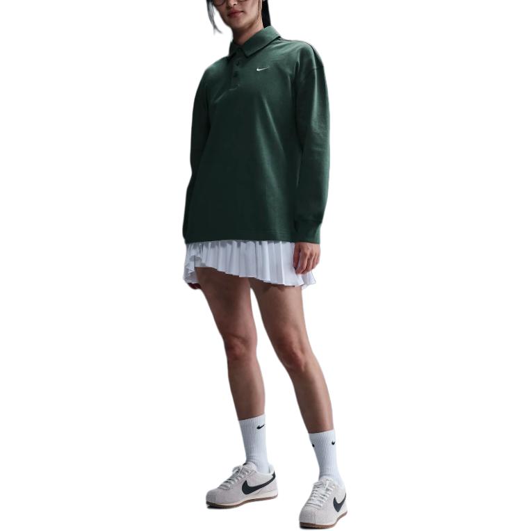 New Nike SportswearSwoosh FW24 Polo Shirt Women's Vintage Green FZ5814-338