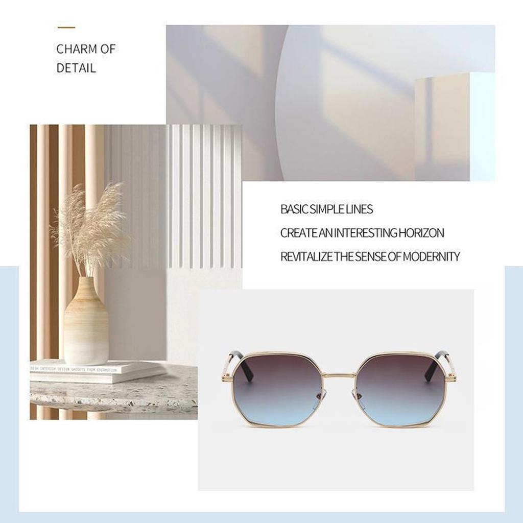 1pc Metal Fashion Round Men's Sunglasses Outdoor Driving Driving Fishing Gradient Sunglasses Women's Sunglasses