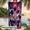 Jujutsu Kaisen Beach Towel, Personalized Custom Name Text, Quick Dry Large Absorbent Towel For Beach Pool