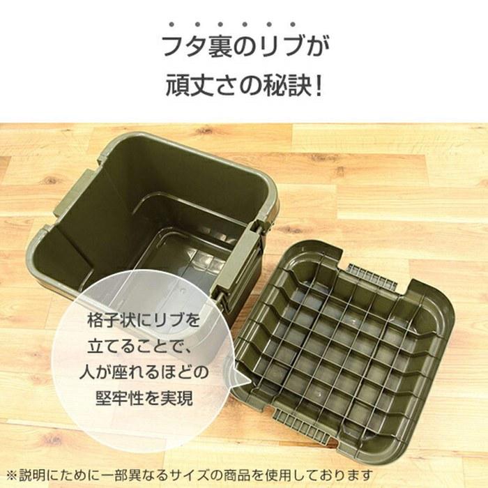 RISU Trunk Cargo Seatable Storage Box Set of 2, Green/Black, 39x30x37cm