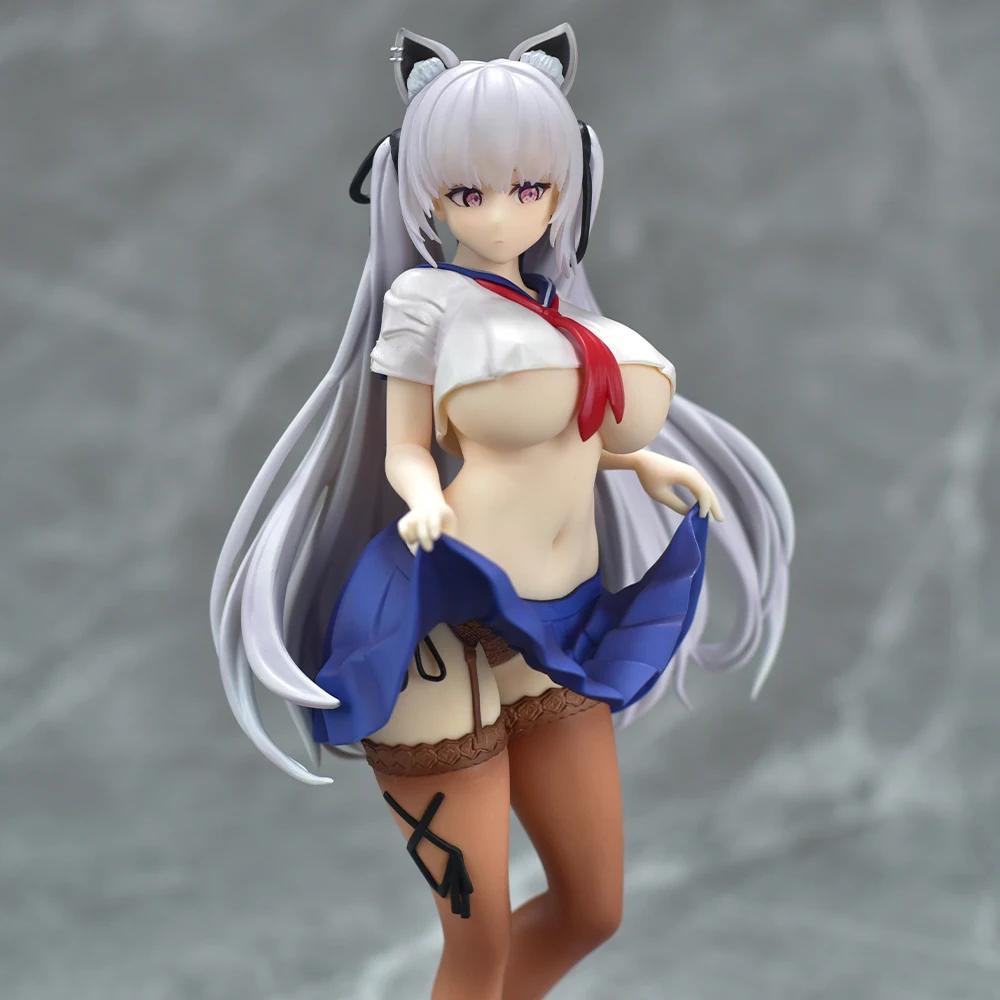 Aixlan Original 26cm Figur Alvina Sexy Doppelzöpfe Mädchen PVC Actionfigur Anime Weihnachtsgeschenk Sammlerfigur