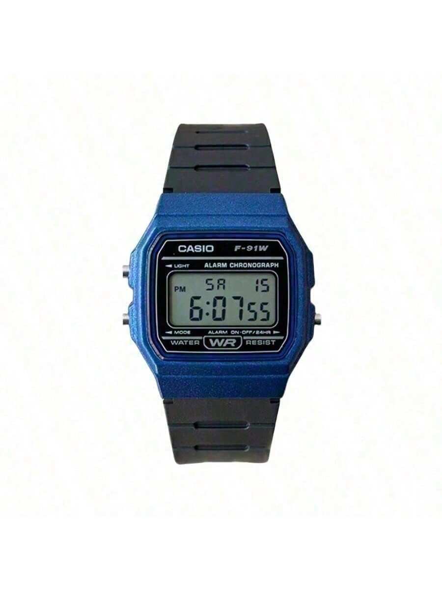 

Casio - Resin Case Resin Strap Men s Quartz Watch F-91WM-2A синій