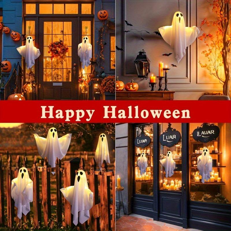 LED Halloween Decorations Hanging Ghost Lights Glowing Wizard Lamp for Bar Party Dress Up Haunted House Horror Props