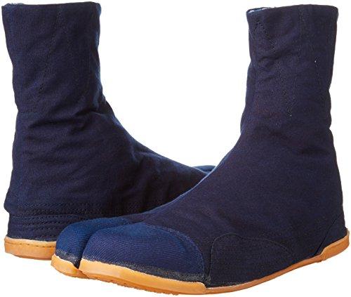 K-WORK K-Guard Indigo-Dyed Tabi Socks, 7-Ply Kohashe with Toe Cap, KGA7-AI-260, Men's, Indigo, Size 25.5