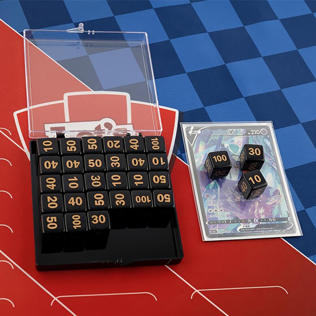 10 PTCG Counting Indicator Dice, Acrylic Number Dice, Perfect Accessory for and Card Games, a Must-have for PTCG Players