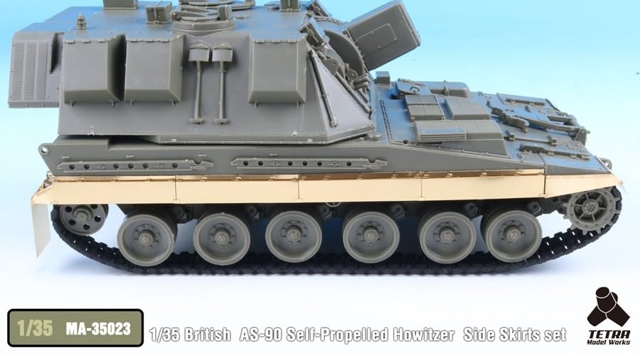Tetra Model 1/35 Scale MA Series British 155mm Self-Propelled Gun AS-90 Side Skirts (for TR) Plastic Model Parts MA3523