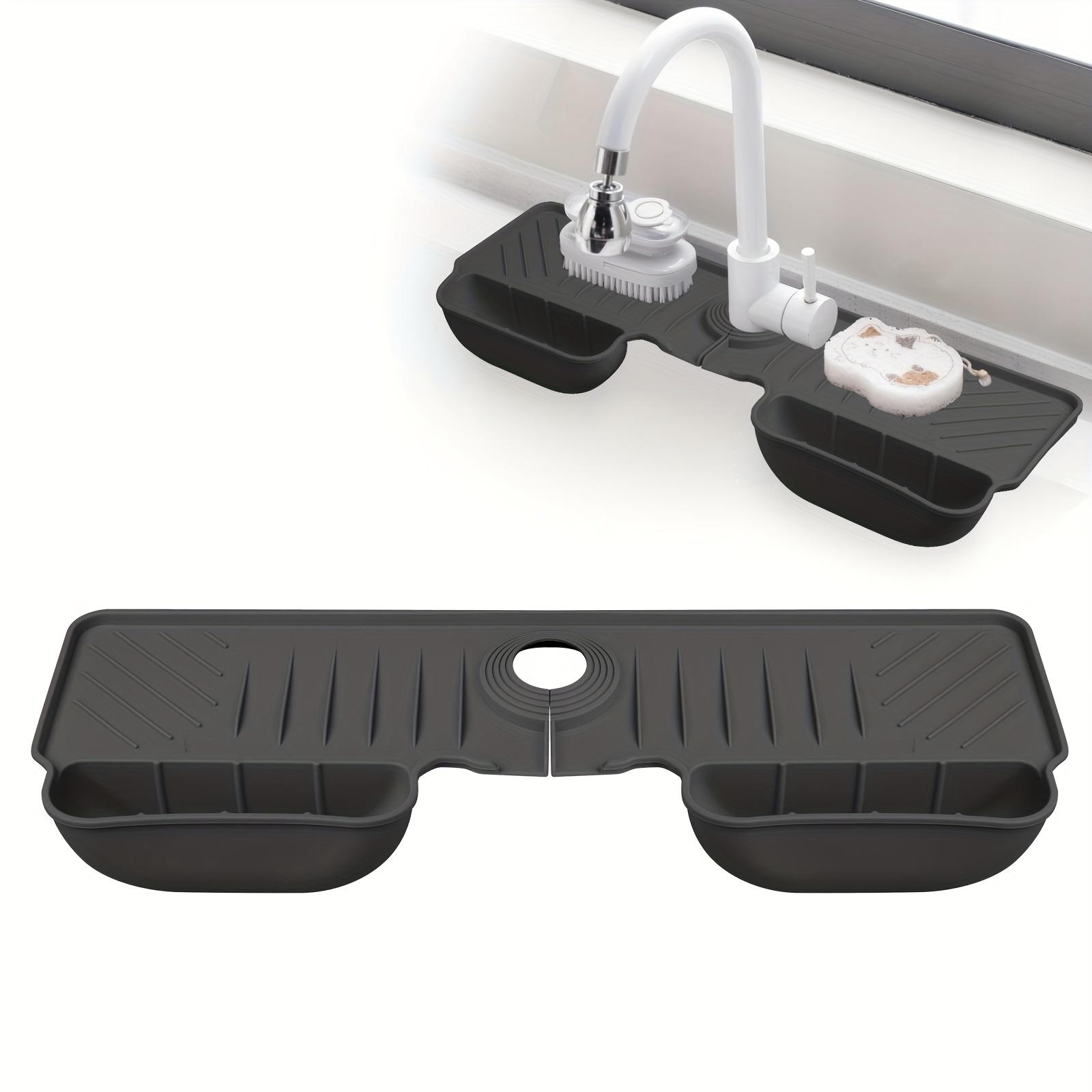 

Кухонный смеситель Абсорбирующий коврик Защита от брызг для раковины Силиконовая дренажная сушильная подушка Защита столешницы Аксессуары для домашней кухни 2024 чёрный