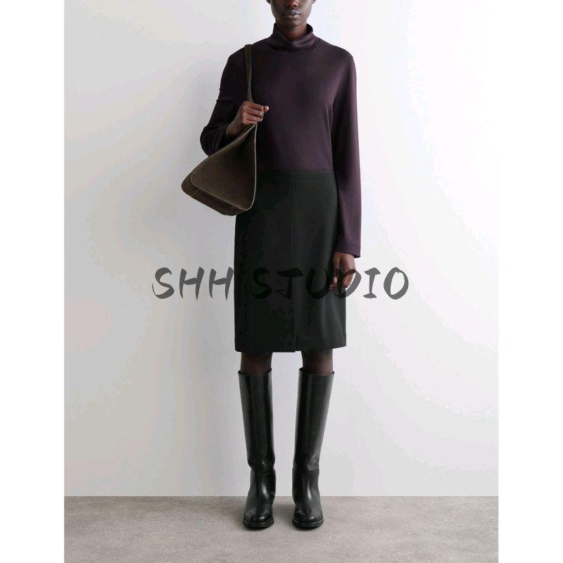 CS Autumn New Women clothes American Chinlon Blended Casual Turtleneck Long sleeve Knitted Top 1293742