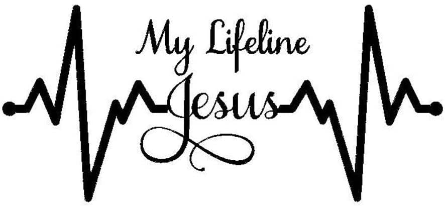 

Car Sticker, My Lifeline Jesus Graph Sticker Christian God Religious Sweet Car Styling Sticker Strong Durable