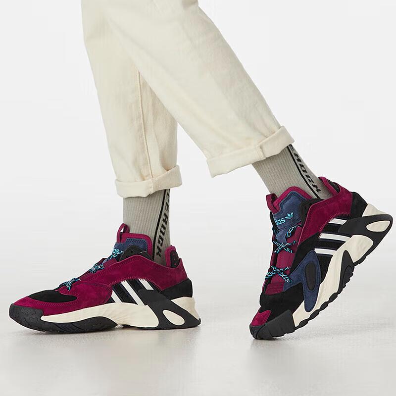 adidas Originals Streetball J Comfortable Abrasion Resistant Low Top Children's Basketball Shoes Black Purple FV5148