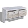 VidaXL Porte-manteau Blanc 60x23,5x33 cm Bois de Paulownia