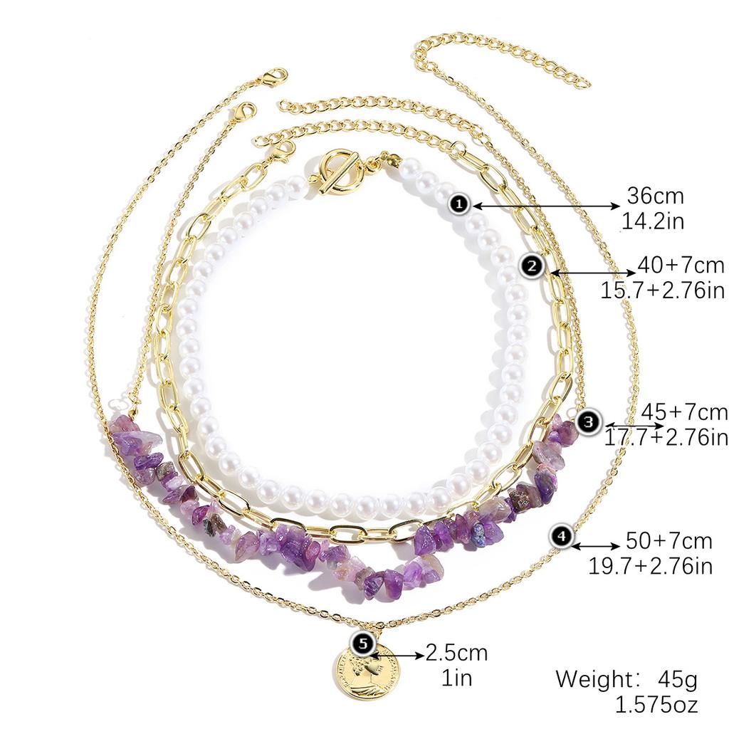 Necklace for Women Jewelry Summer Jewelry Delicate Necklace Women Hundred Colorful Stone Natural Stone Pendant Necklace Elegant Necklace