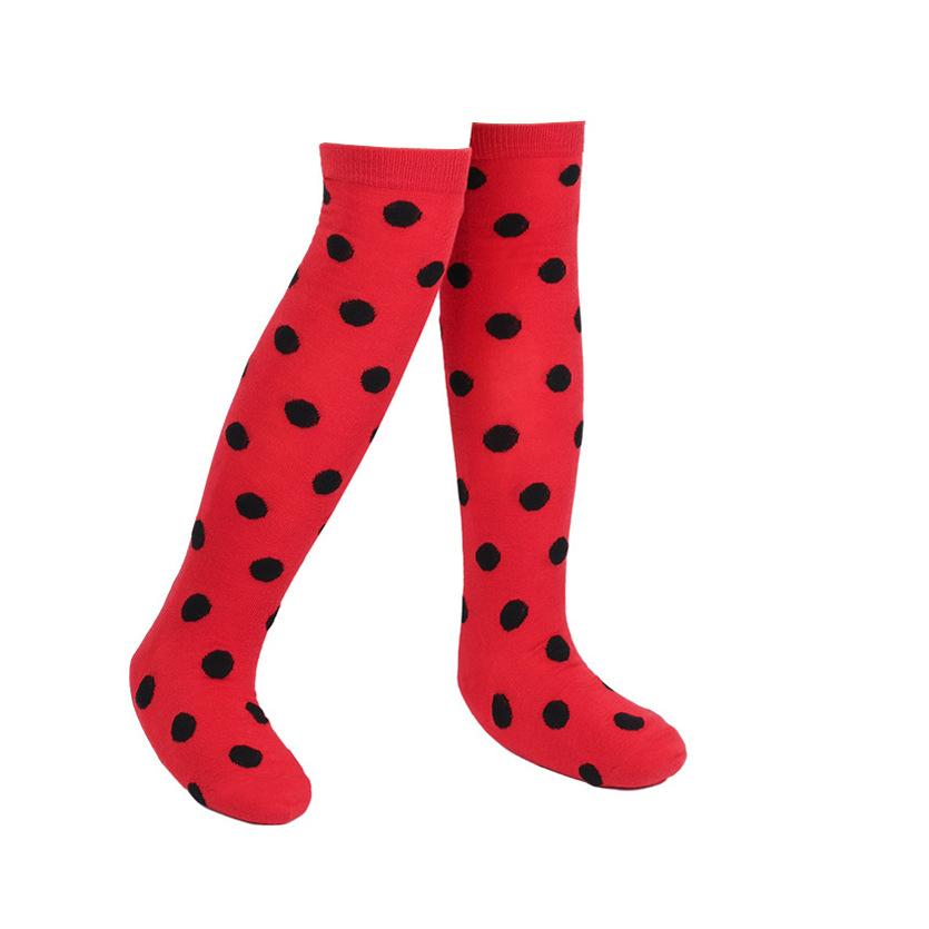 Kids Ladybug Red Polka Dot Tulle Dress, Girls Puffy Dress with Bag & Mask, Size 100-150