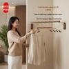 Black Walnut Corner Coat Rack: Solid Wood Wall-Mounted Hanger for Clothes Storage