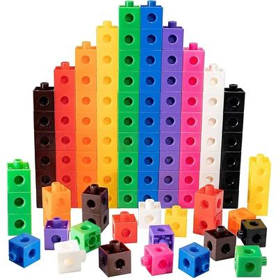 100Pcs Linking Cubes Counting Cubes, Colorful Math Cubes, Math Manipulatives Classroom Learning Supplies Activities Toys (Clas 5