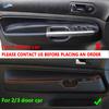 Only 3 Doors Car Accessories Interior Door Armrest Panel Cover Suede Leather Sticker Trim For VW Golf 4 MK4 Bora Jetta