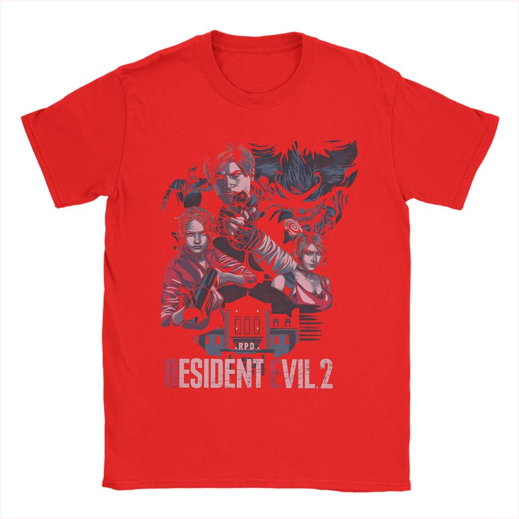 Men T-Shirt Resident Evils  Funny Cotton Tee Shirt Short Sleeve  T Shirt Crewneck Clothing Plus Size