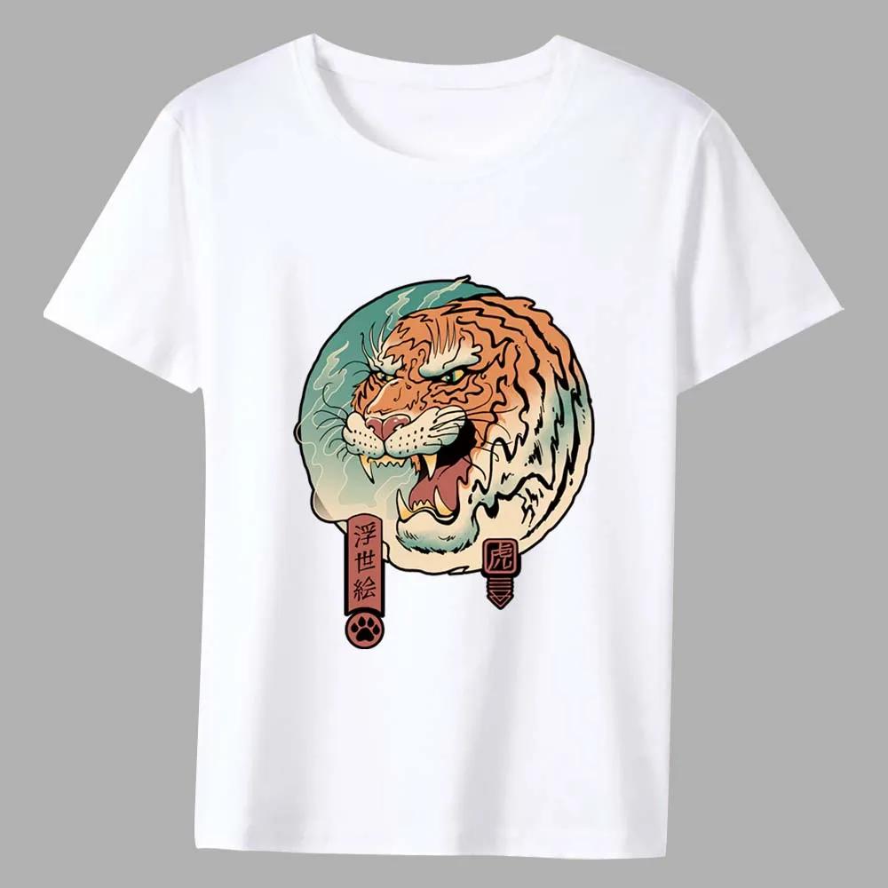 Men's T-shirt Japanese Characteristic Cartoon Cat Series Direct Sales Summer Daily Commuter Casual Slim Round Neck Men's Top