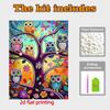 DIY The Owl on Guard Duty Pearl Diamond Art Kits Without Frame 30x40cm Gem Art Diamond Painting Kits for Adults/Beginners Gift Idea Home Wall Decor