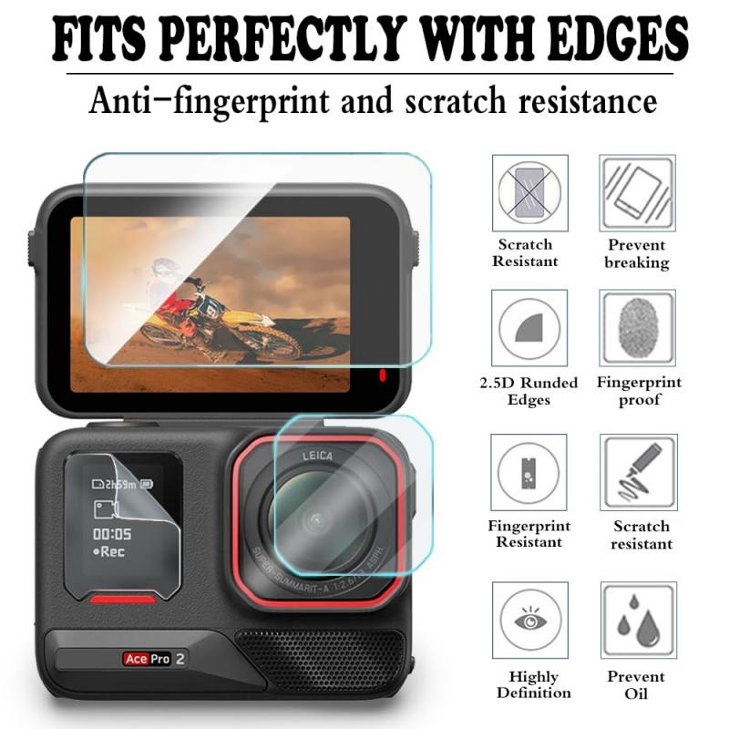 Accessories Kit for Insta360 Ace Pro2 Action Camera Storage Bag Case Screen Protector Films for Ace Pro 2 Mini Carrying Case