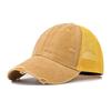 Fashion Solid Color Patch Baseball Caps Men Women Snapback Hip Hop Hat Summer Breathable Mesh Sun Hats Unisex Streetwear Bone