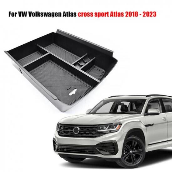 Center Console Organizer Armrest Storage Box For VW Volkswagen Atlas 2018-