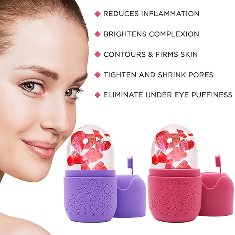 Ice Face Roller Facial Lifting Contouring Tools Silicone Ice Cube Trays Ice Globe Balls Eye Face Massager Beauty Skin Care Tools