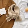 Neutral wind versatile scarf soft waxy knitted 20 sheep wool warm couple scarf student girl