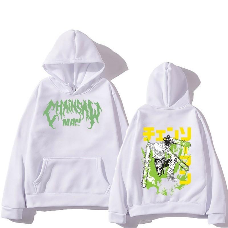 Denji Chainsaw Man Anime Hoodie Unisex Oversized Fleece Lined Pullover Sweatshirt Teens Winter Casual Wear