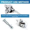 Motorcycle Handlebar Lever Pivot Bolt in Low Carbon Steel Material,M10 Flat Slotted Head,M6 Threading,Overall Lenght 32mm,Compatibel with 25mm